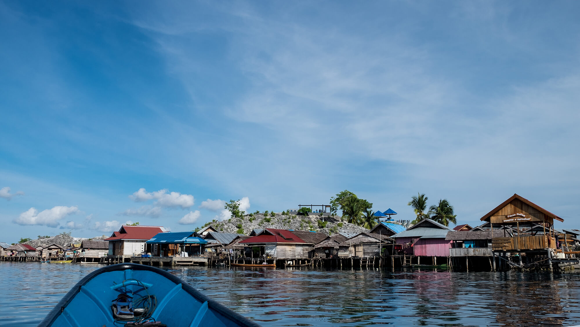 Aldea bajau en las islas Togean de Sulawesi