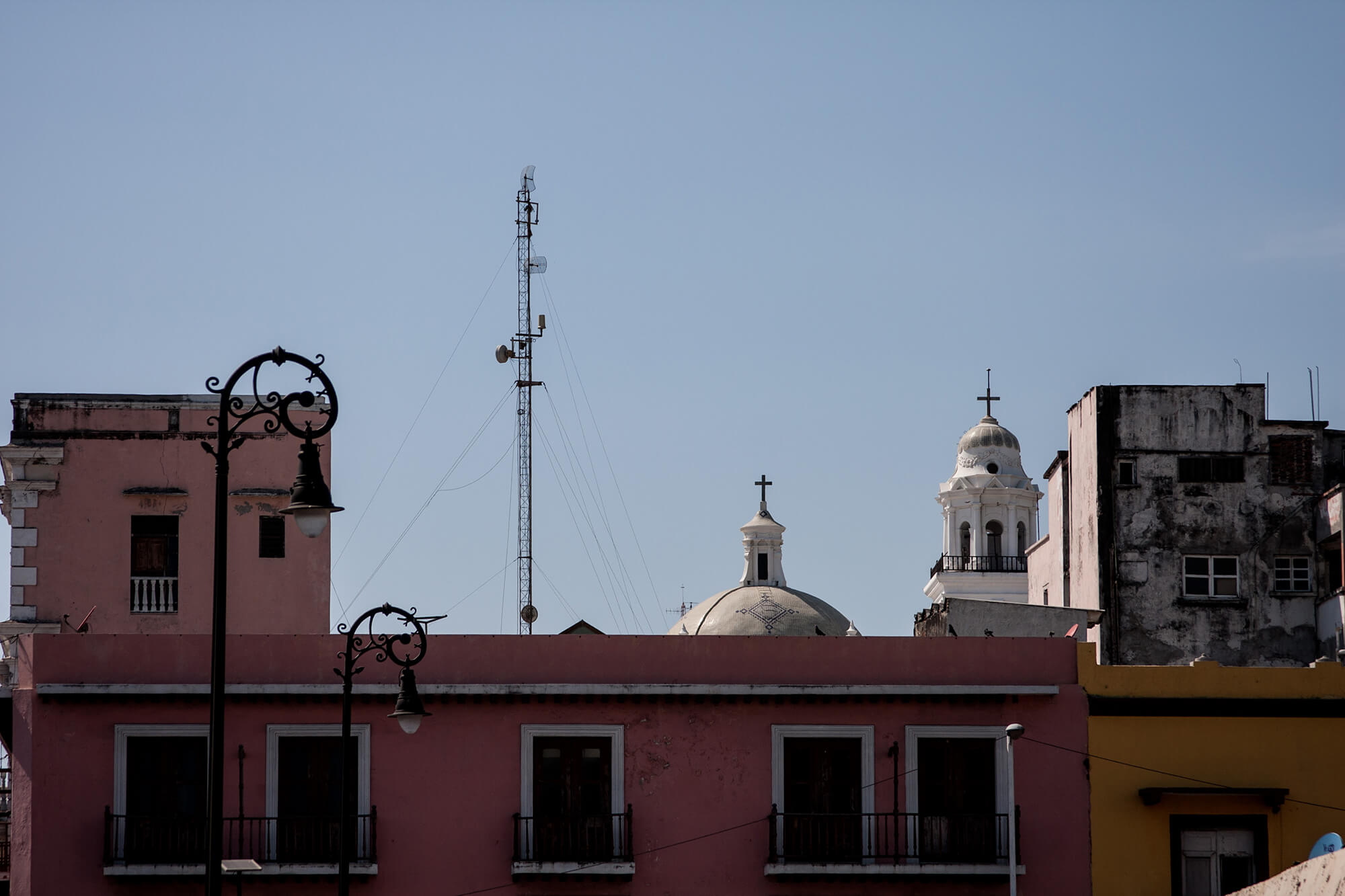 Tejados coloniales en la ciudad mexicana de Veracruz