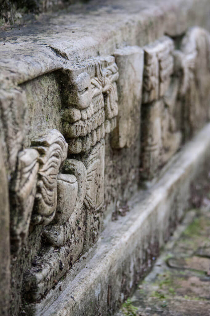 Espectaculares relieves en las ruinas arqueológicas de Palenque en México