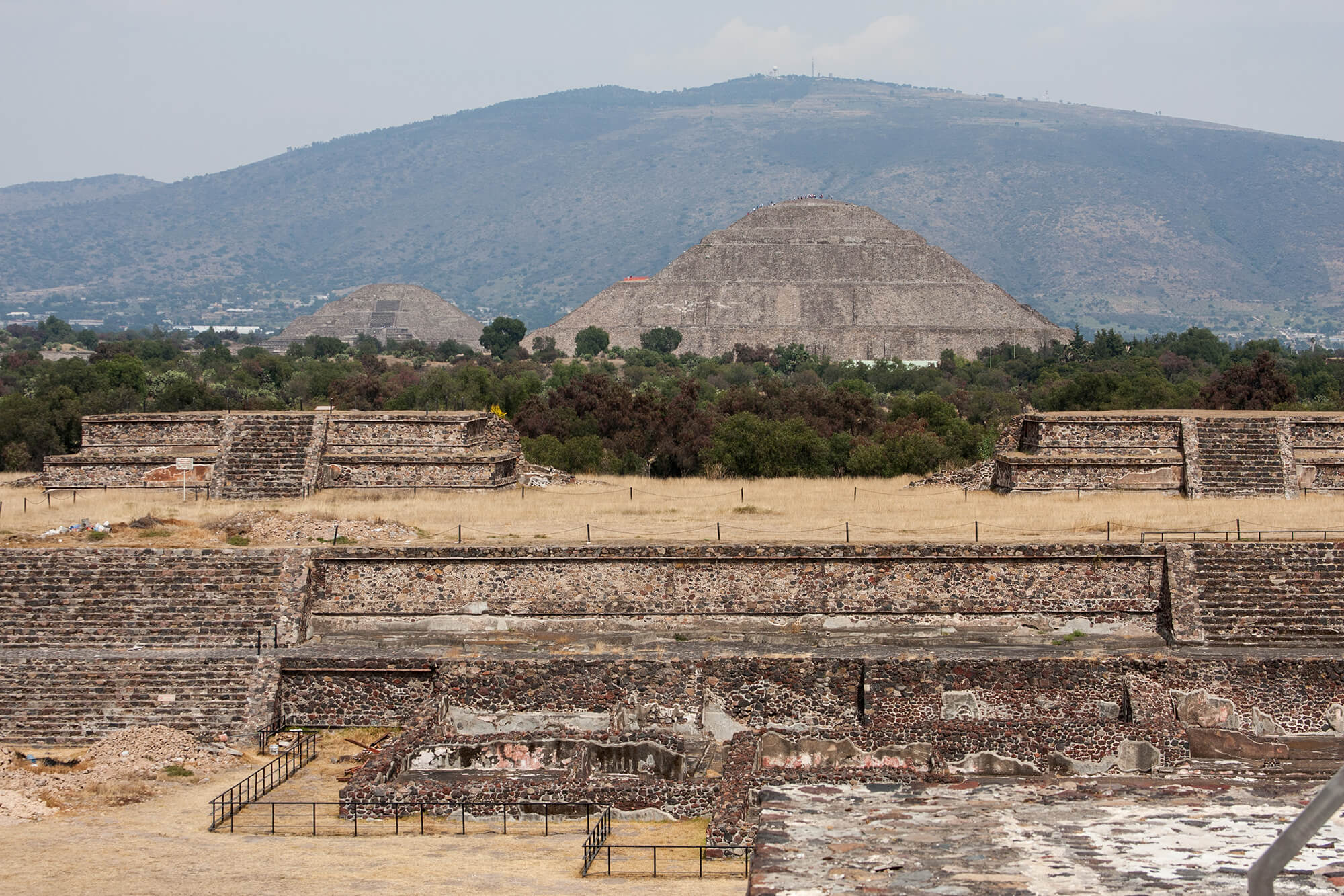 Panorámica de las ruinas mayas de Juan Teotihuacan de Arista en México
