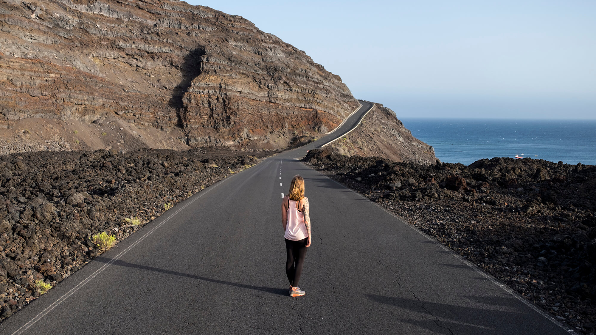 Carretera espectacular en la isla de La Palma
