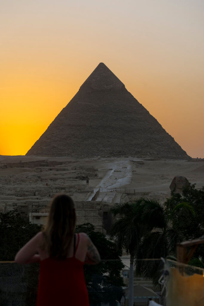 Atardecer desde el hotel de Giza en Egipto
